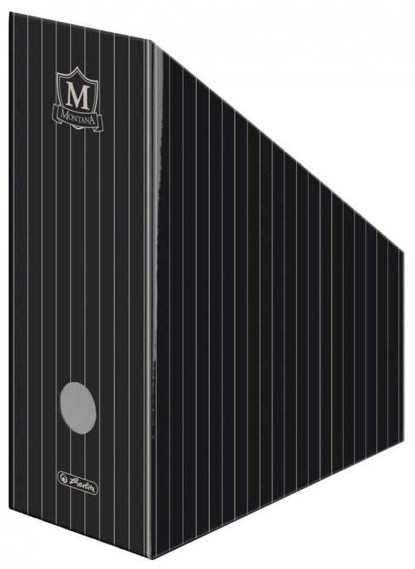 Herlitz Suport vertical carton plastifiat Montana negru 11.5cm