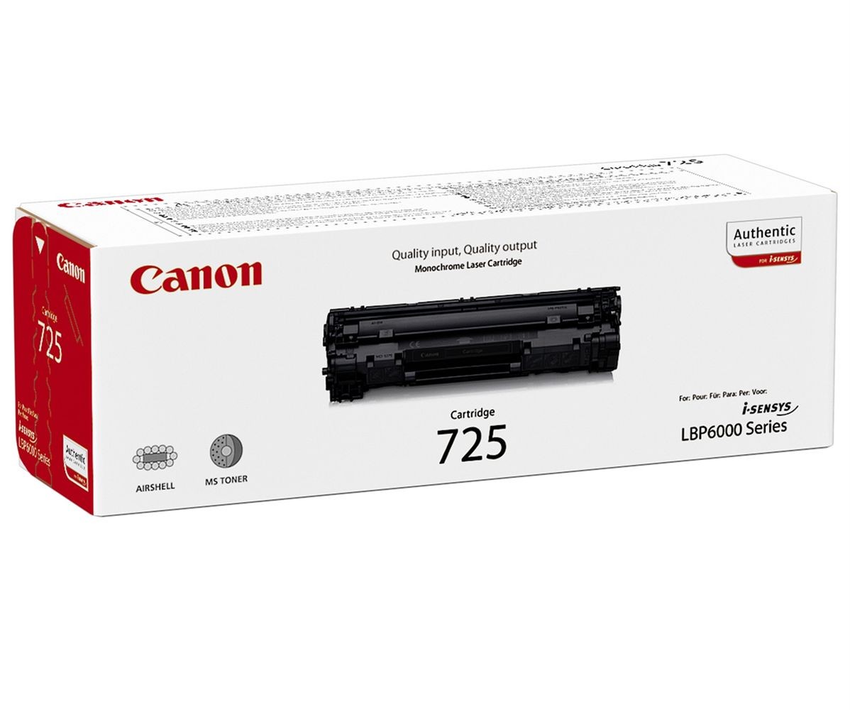 Canon CRG725 Cartus toner original negru pentru LBP6000/6020/6030, MF3010, 1600 pg.