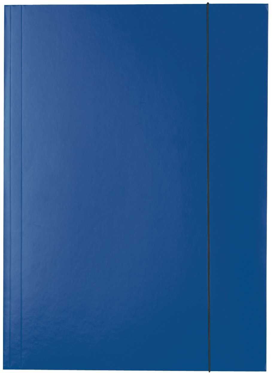 Office Mapa carton plastifiat A4 cu elastic albastra
