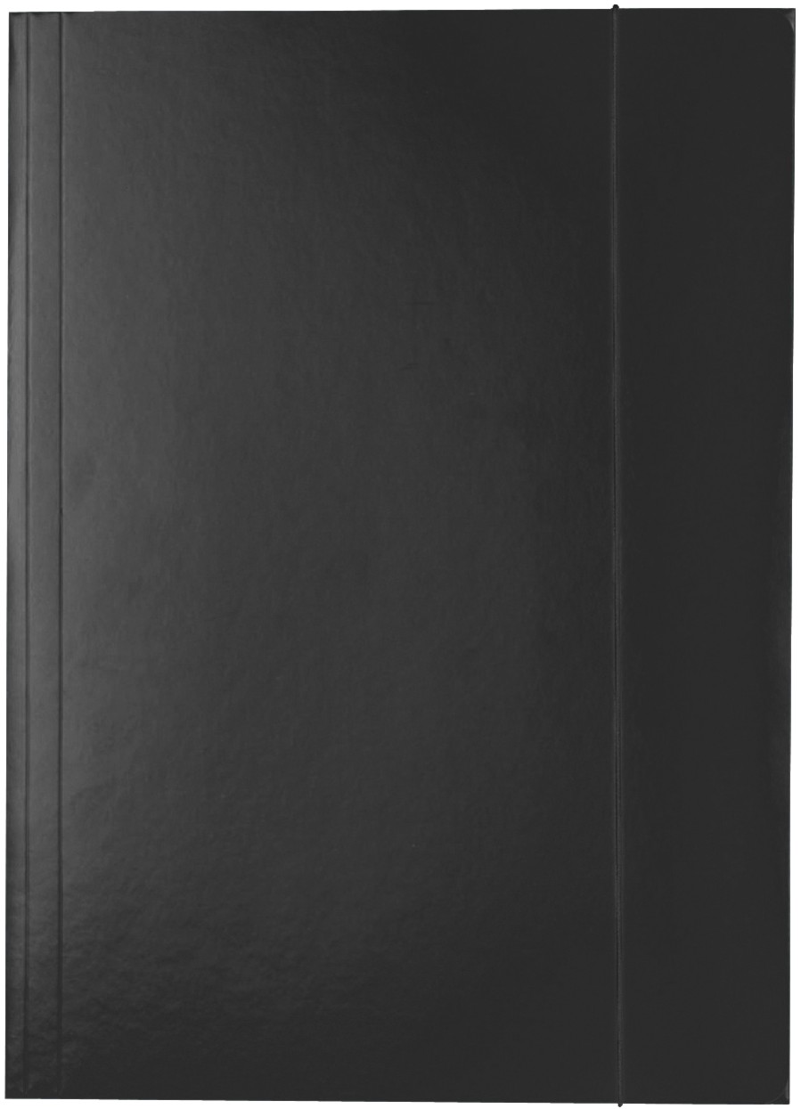 Office Mapa carton plastifiat A4 cu elastic neagra