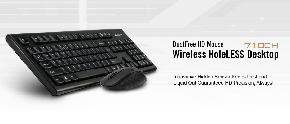 Kit tastatatura si mouse wireless A4tech 7100H/N