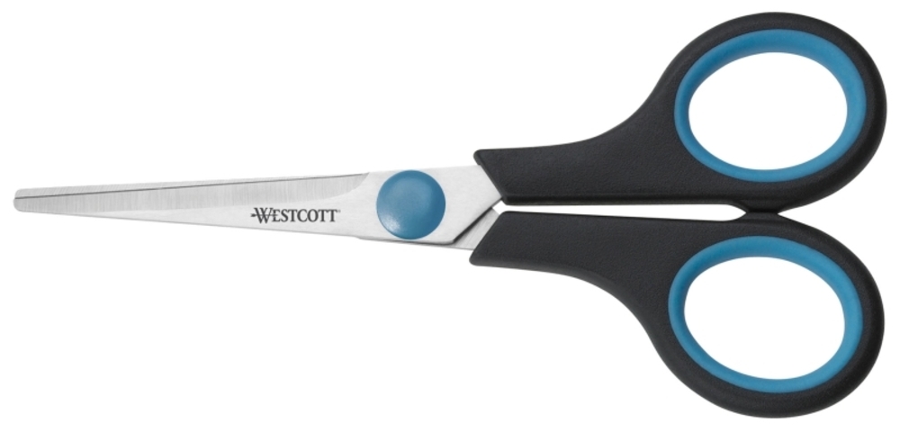 Westcott Foarfeca 18cm varf rotunjit manere softgrip cauciuc