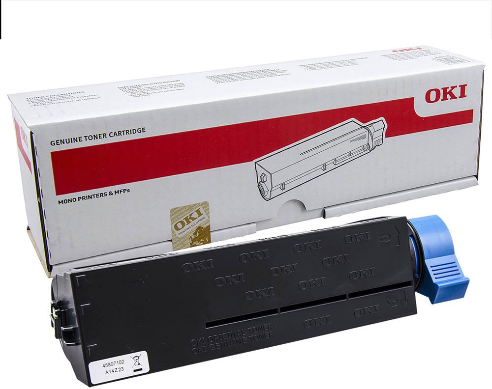 Oki 45807102 Toner original negru pentru B412/B432/B512, 3.000 pagi