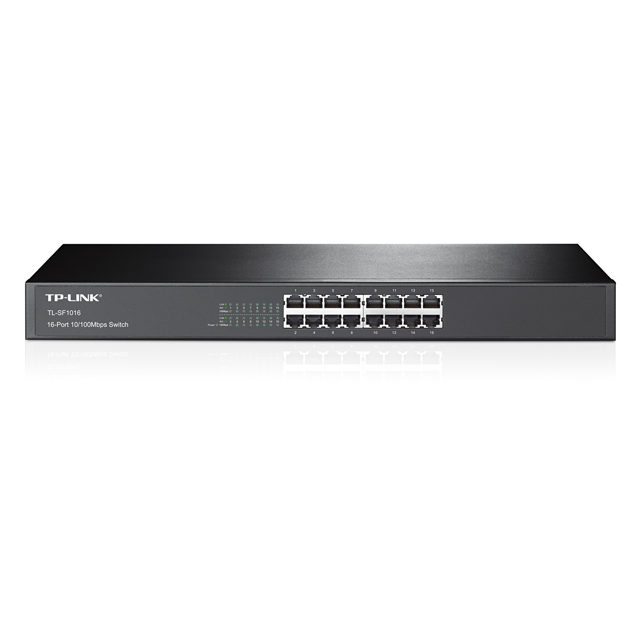 TP-Link TL-SF1016 - Switch 16 porturi 10/100Mbps, 1U 19'' Rackmount, metal case