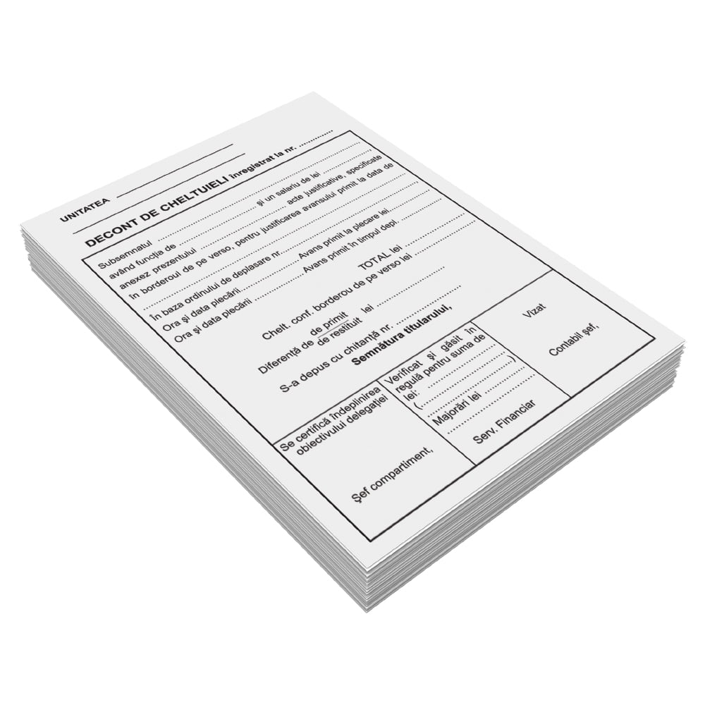 Office Decont cheltuieli deplasari externe A4 100file