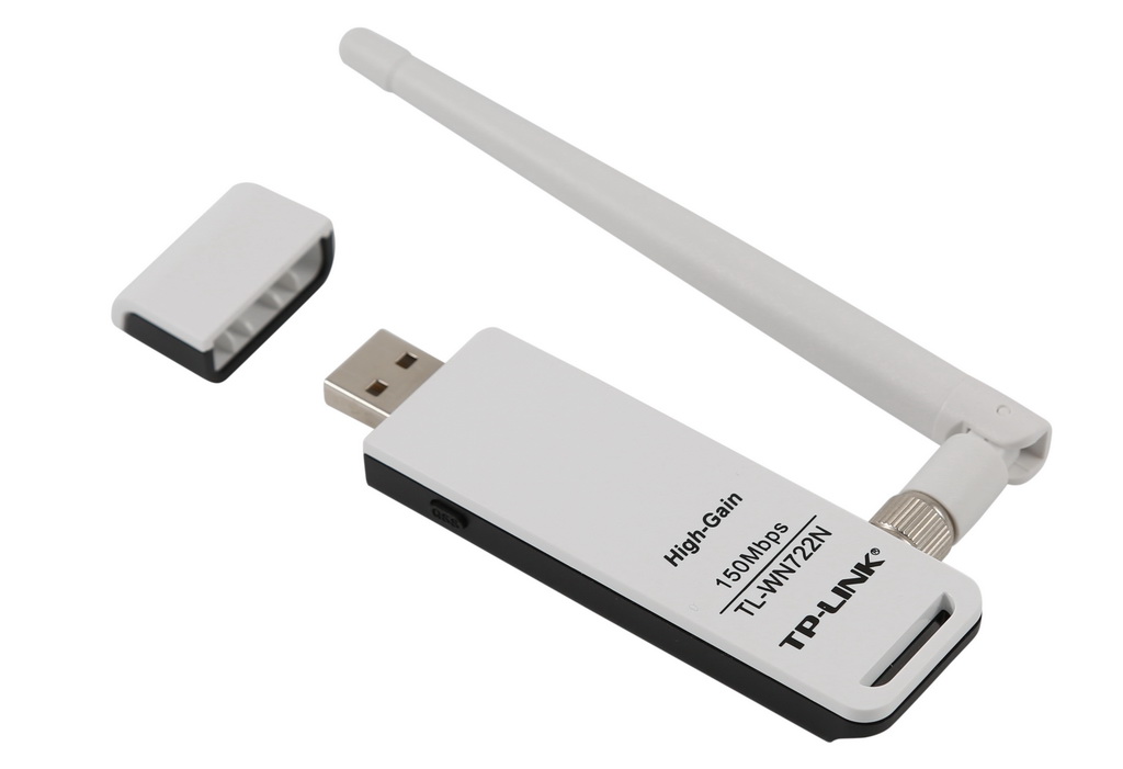 TP-Link TL-WN722N - Wireless USB Adapter, 150Mbps High Gain, 4dBi Detachable antenna