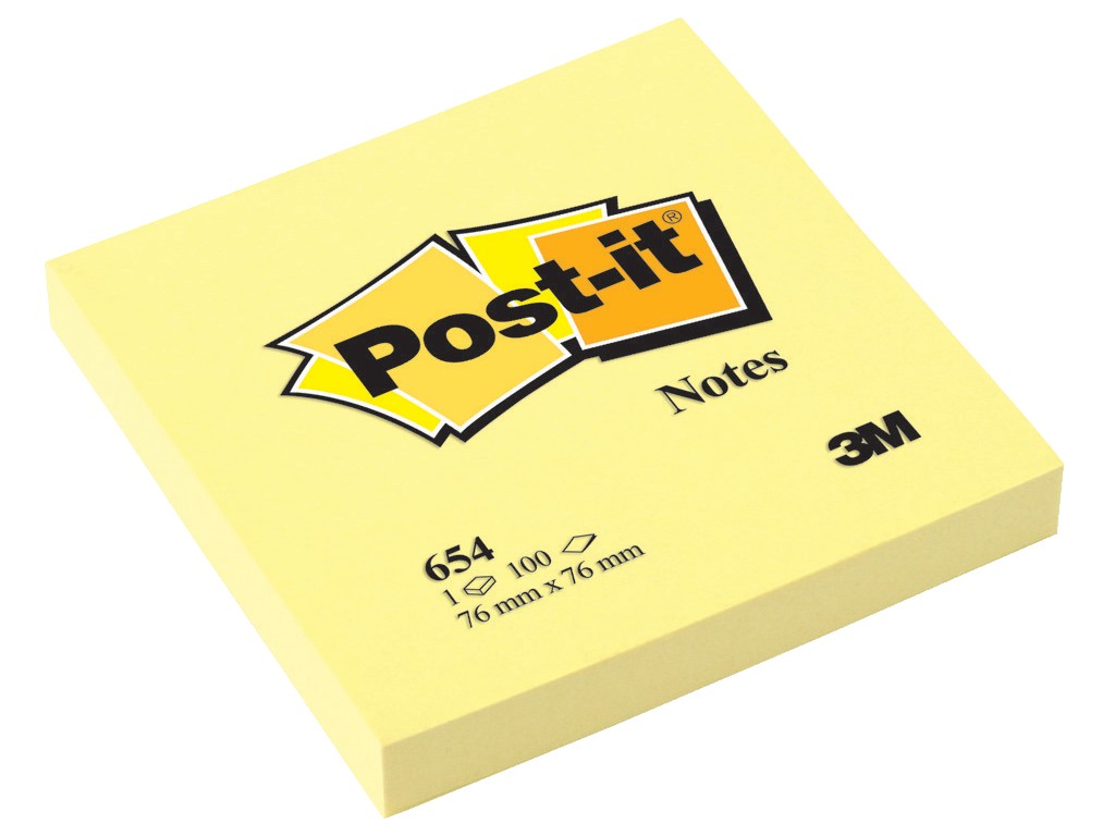 3M Notes adeziv Post-it 76x76mm 100 file Canary Yellow