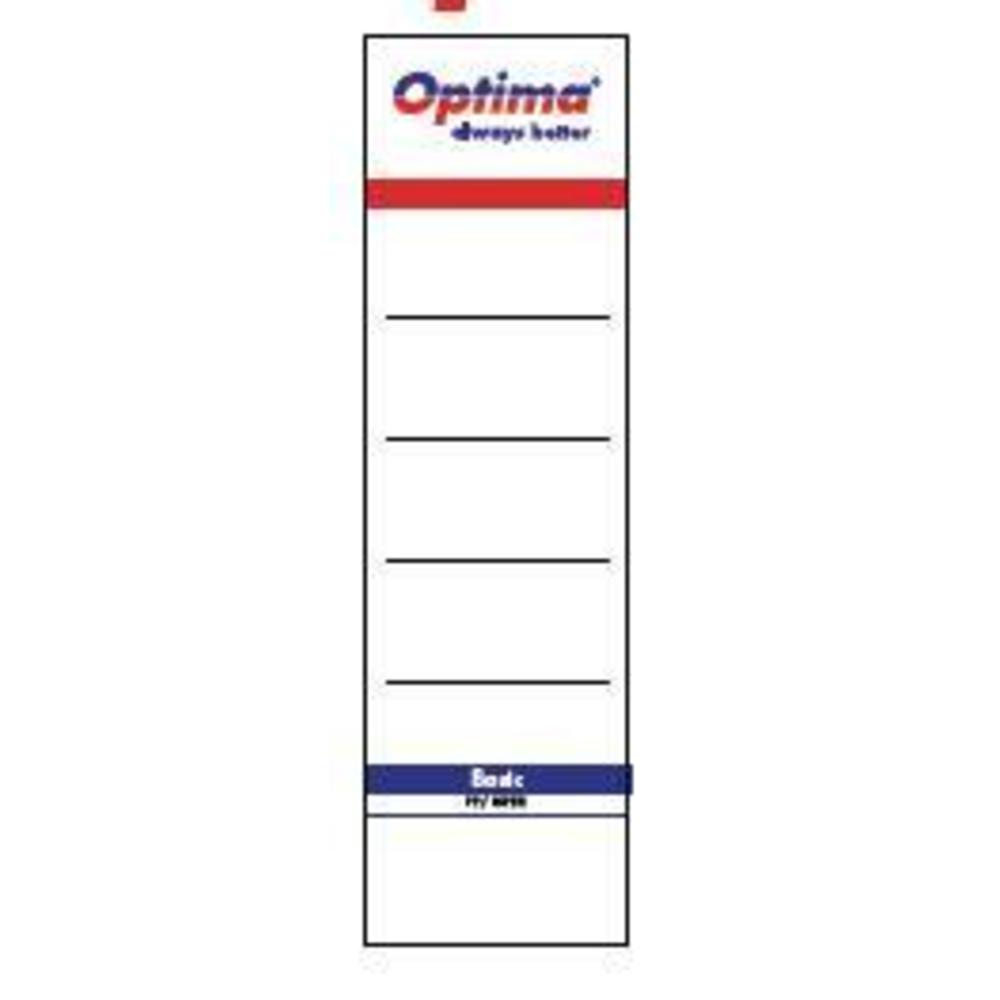 Optima Etichete cotor biblioraft 75mm 250g/mp, set 10