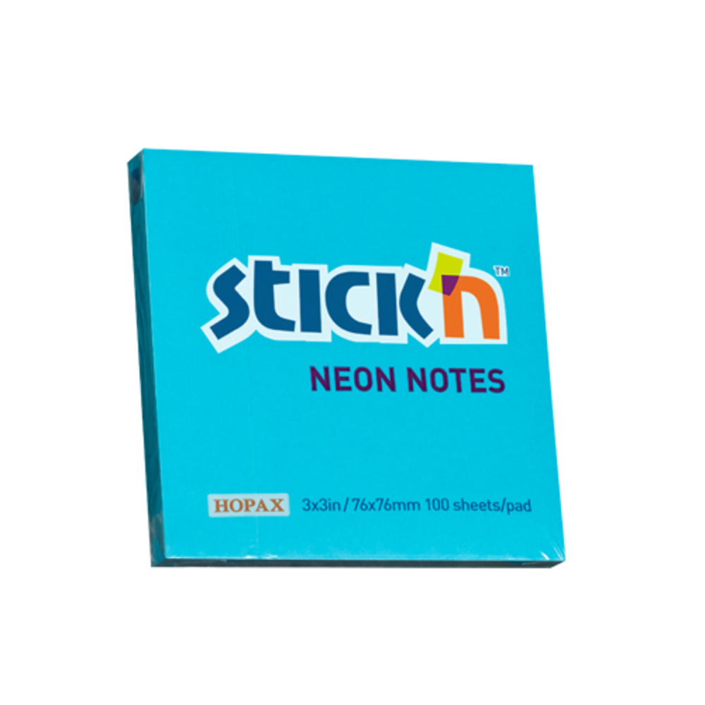 Hopax Notes adeziv 76x76mm 100 file albastru neon