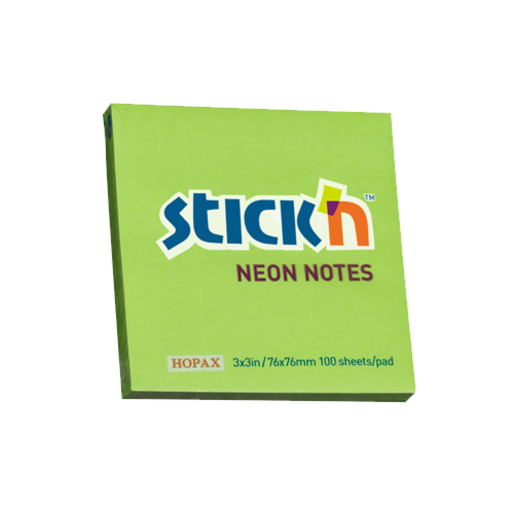 Hopax Notes adeziv 76x76mm 100 file verde neon