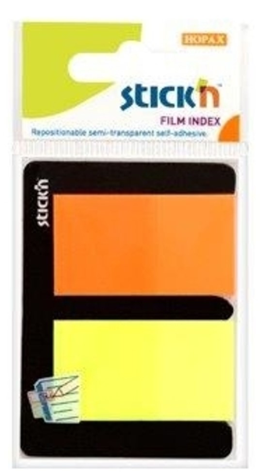 Hopax Index plastic transparent 45x25mm 2x25 file