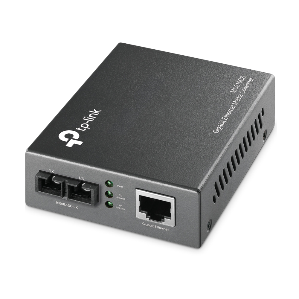 TP-Link MC210CS - Media convertor RJ45 1000M la fibra SC single-mode