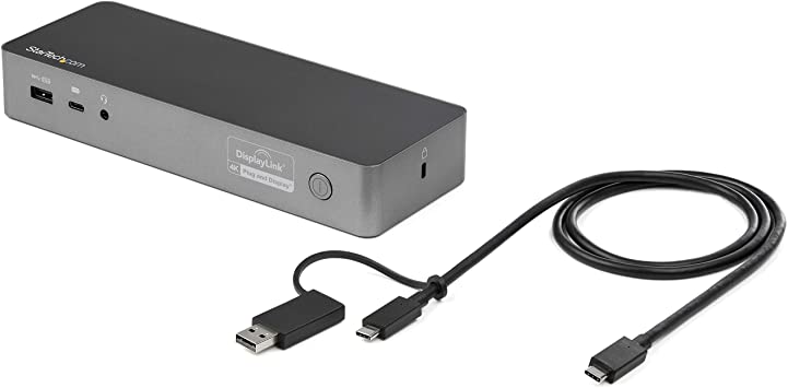 StarTech Docking USB-C/USB-A dual 4K 60Hz, HDMI/DP, 60W PD