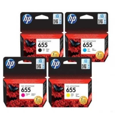 HP Pachet cartuse cerneala (655) negru,cyan,magenta,galben