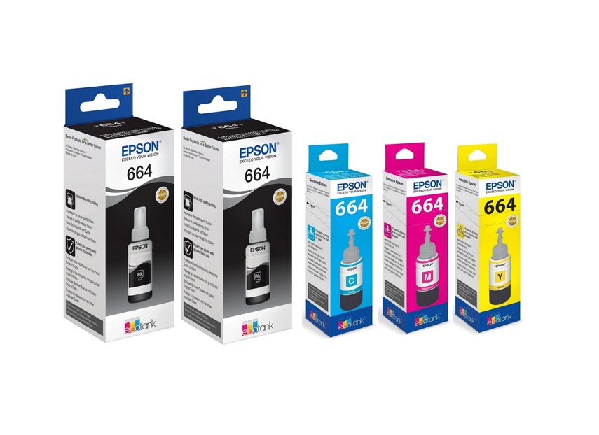 Epson Pachet cartuse cerneala T664 negru x 2,CMY x 1 each
