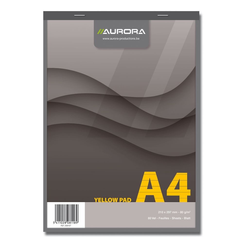Aurora Bloc notes A4 80 file dictando hartie galbena