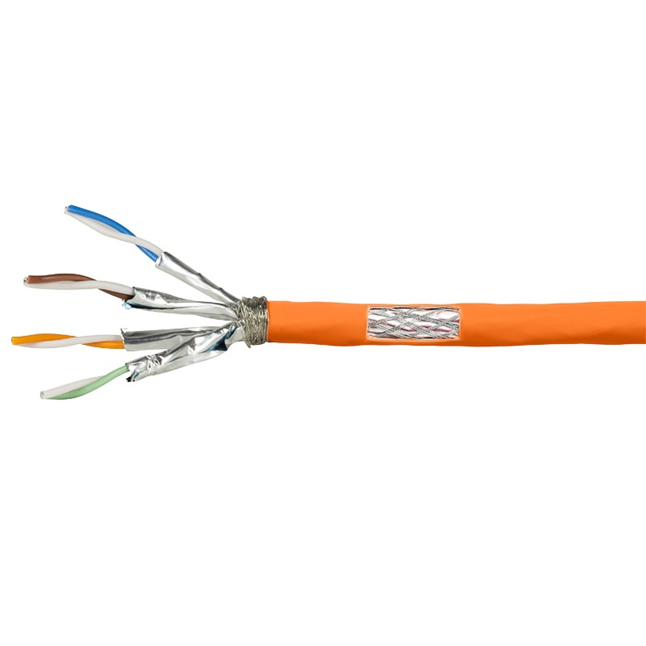 LogiLink Rola cablu S/FTP, Cat7. 1000MHz, Cupru Solid, AWG23, LSZH, Orange, 100m