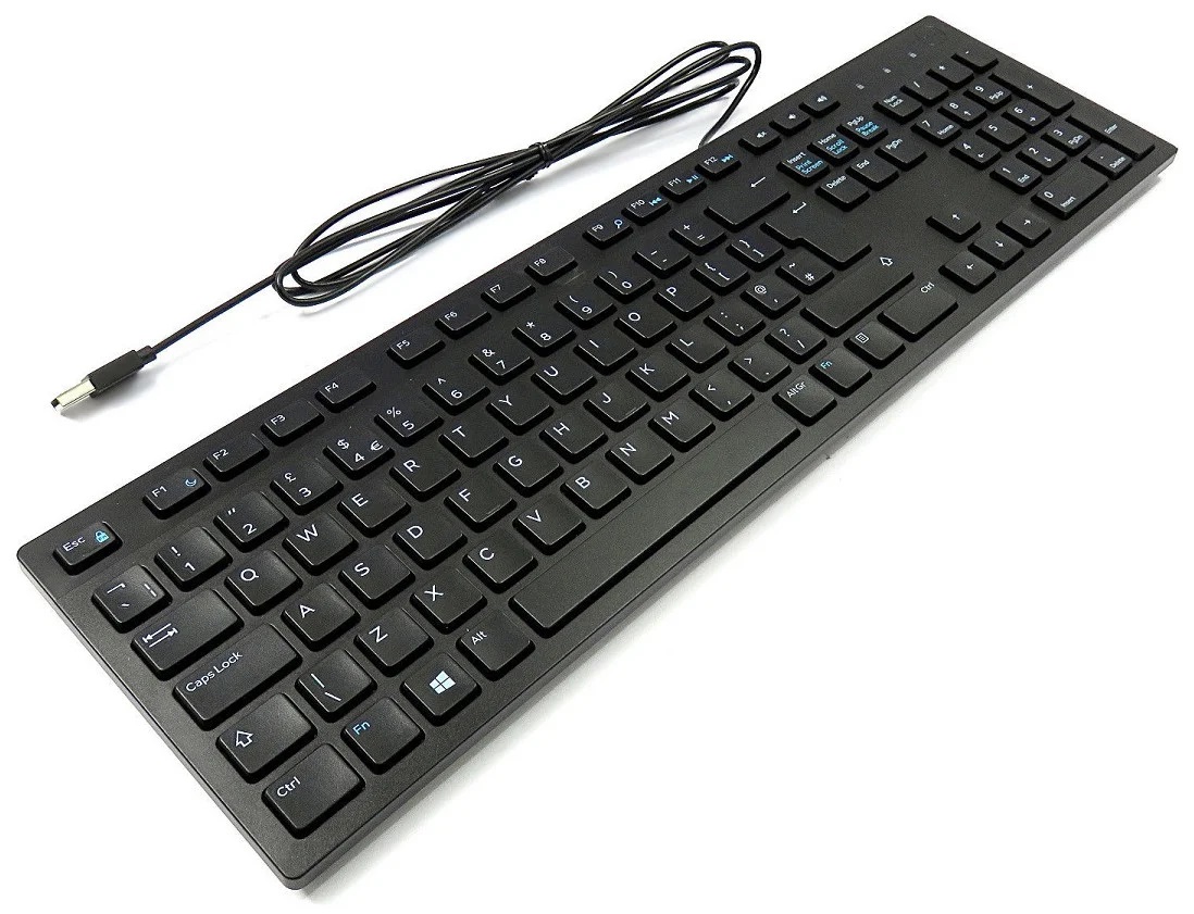Dell KB216 Business Multimedia wired Keyboard, US International Layout, USB, Black