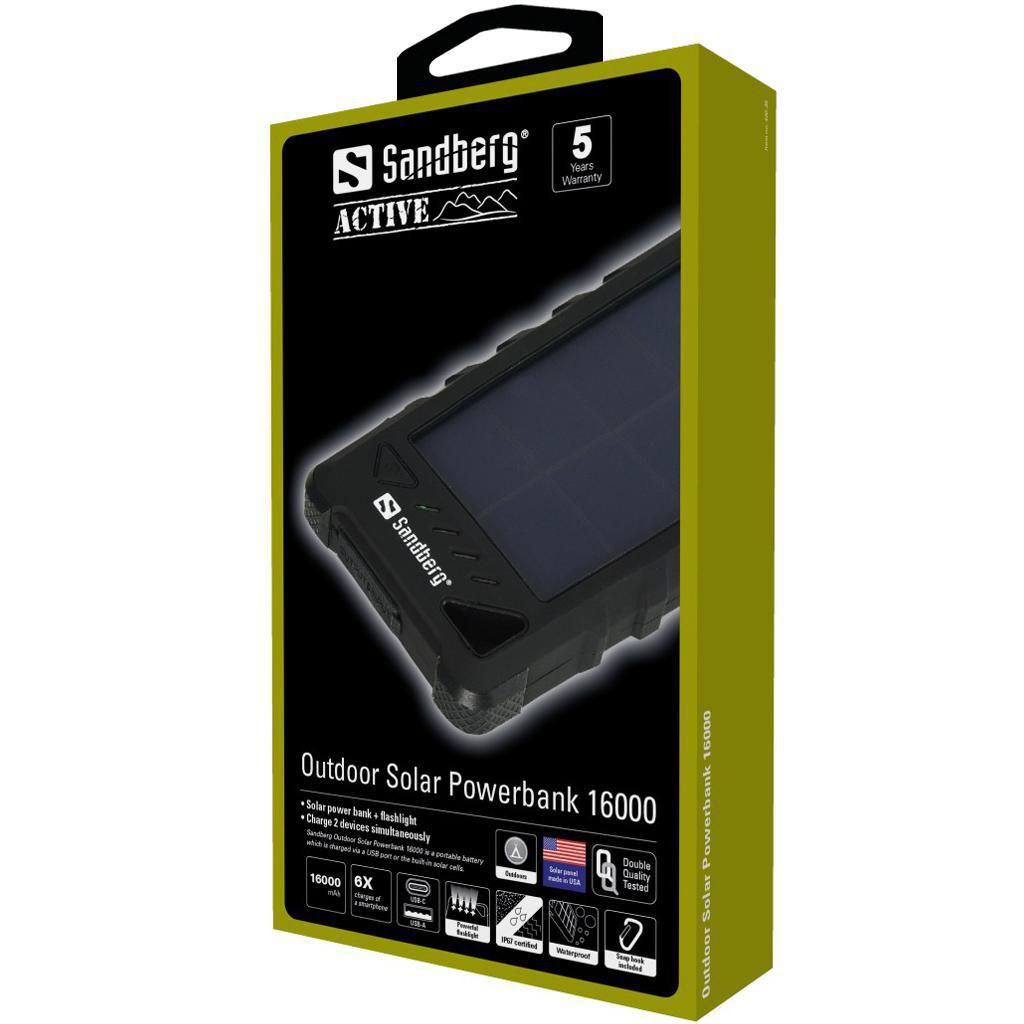Sandberg Outdoor Solar Powerbank 16000 mAh