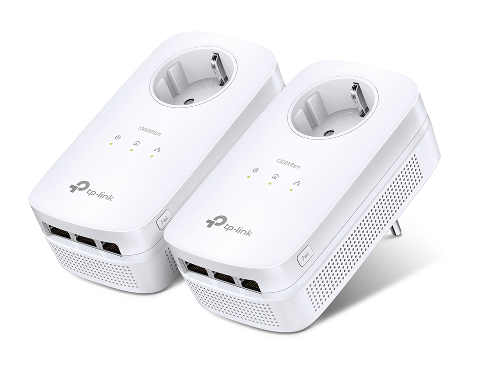KIT ADAPTOR POWERLINE TP-LINK tehnologie AV2, AV1300, pana la 1300Mbps, 3 portur