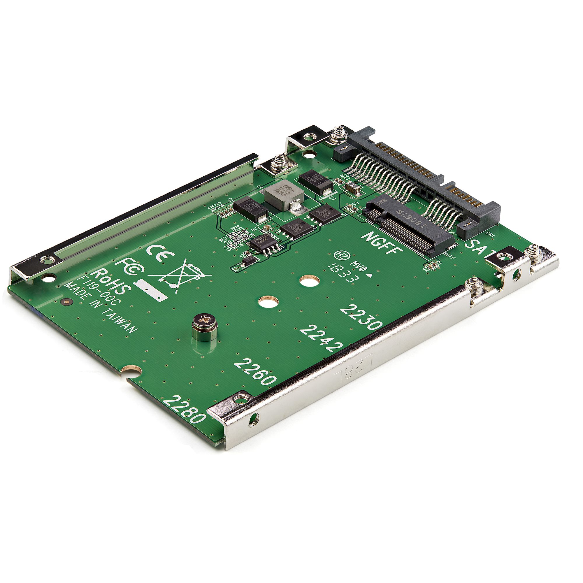 StarTech M.2 SATA SSD to 2.5in SATA Adapter - M.2 NGFF to SATA Converter - 7mm