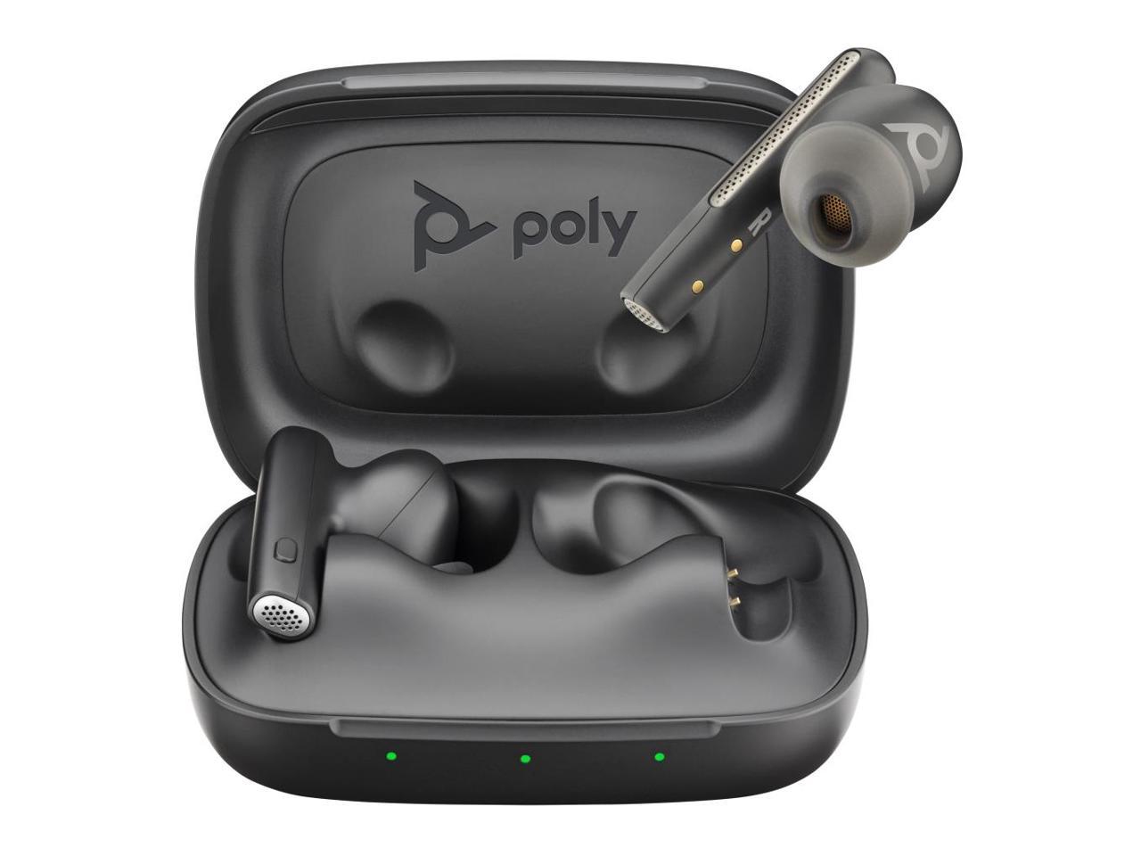 HP Poly Casti Voyager Free 60 UC True Wireless Earbuds, USB-A, Charge case, BK