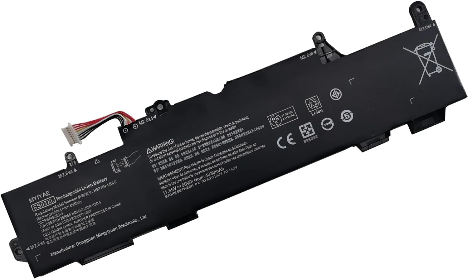 HP Laptop Battery Li-Pol, 3Cell, 50Wh, 11.55V, 4300mAh