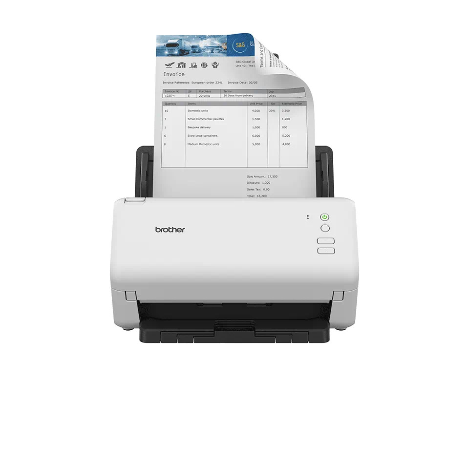 Brother ADS-4100 Scanner de documente desktop, A4, ADF 60 coli,