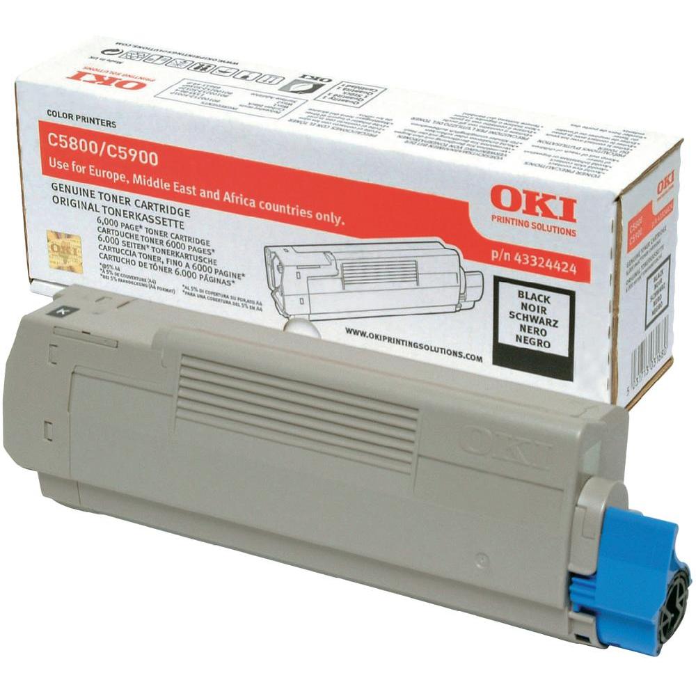 43324424 Toner original negru pt OKI C5800, C5900, C5550 MFP, 6.000 pg. 5%