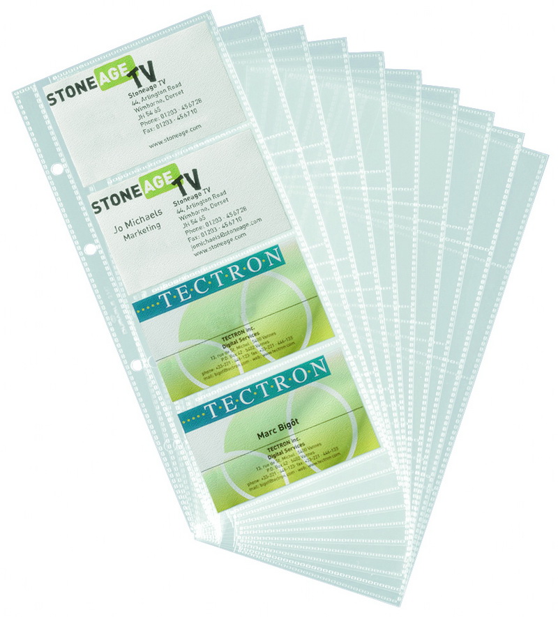 Durable Set 10 rezerve clasor carti vizita Visifix Economy