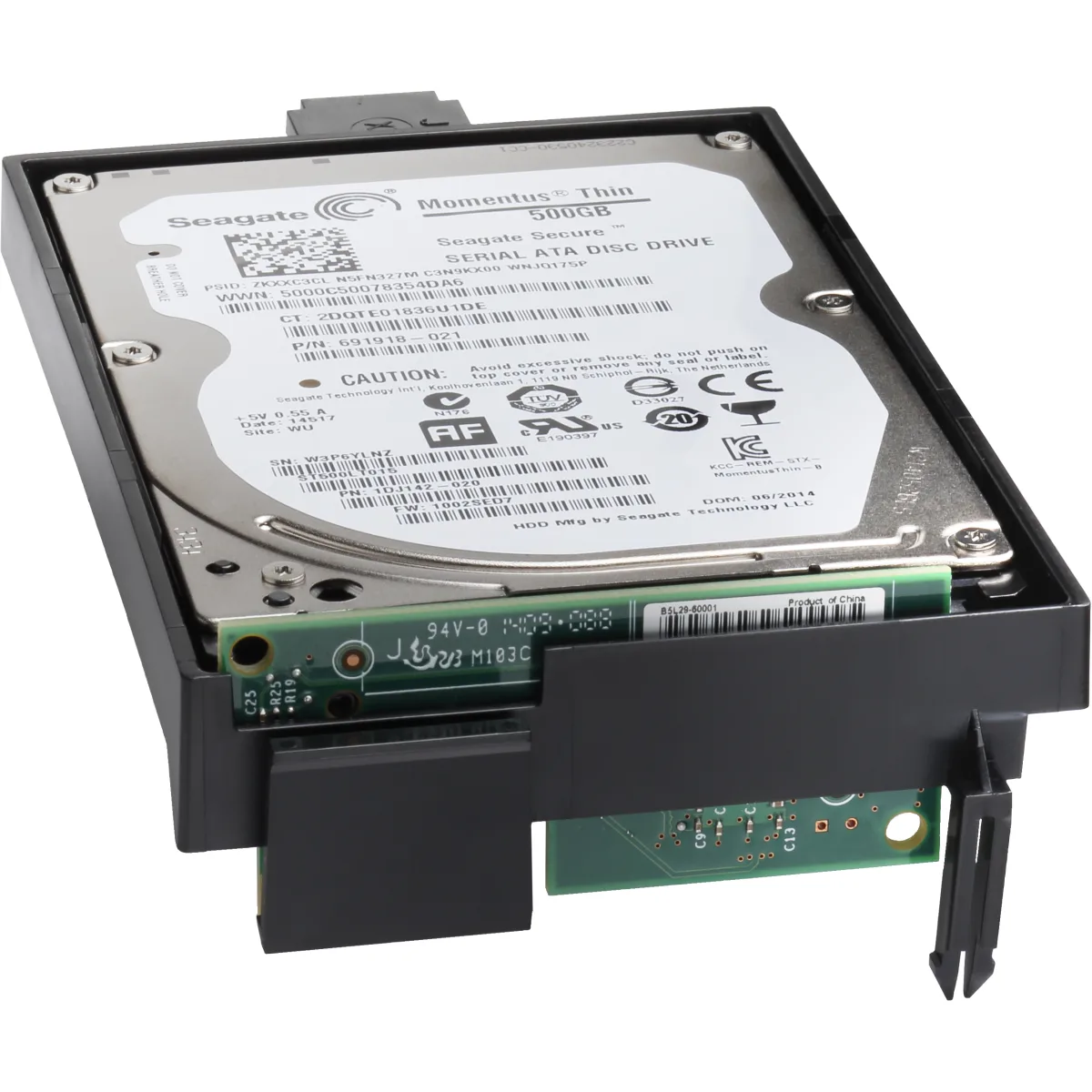 B5L29A HP Secure High Performnce Hard Disk Drive angle