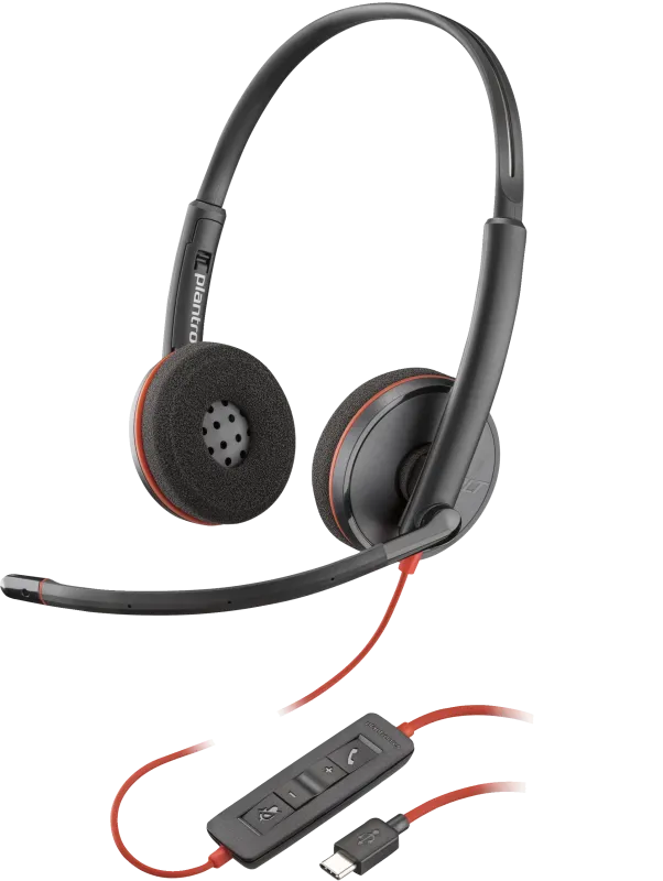 HP Poly Casca Blackwire 3220 cu fir, Binaural, On-Ear, conectare USB-C/USB-A (Bulk) 