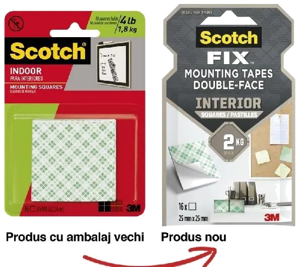 3M Benzi dublu adezive montare set16buc 