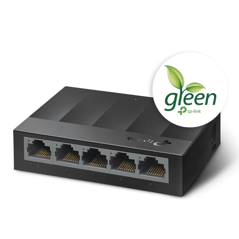 TP-Link Switch 5-PORT GIGABIT LS1005G, Interface:5× 10/100/1000Mbps angle