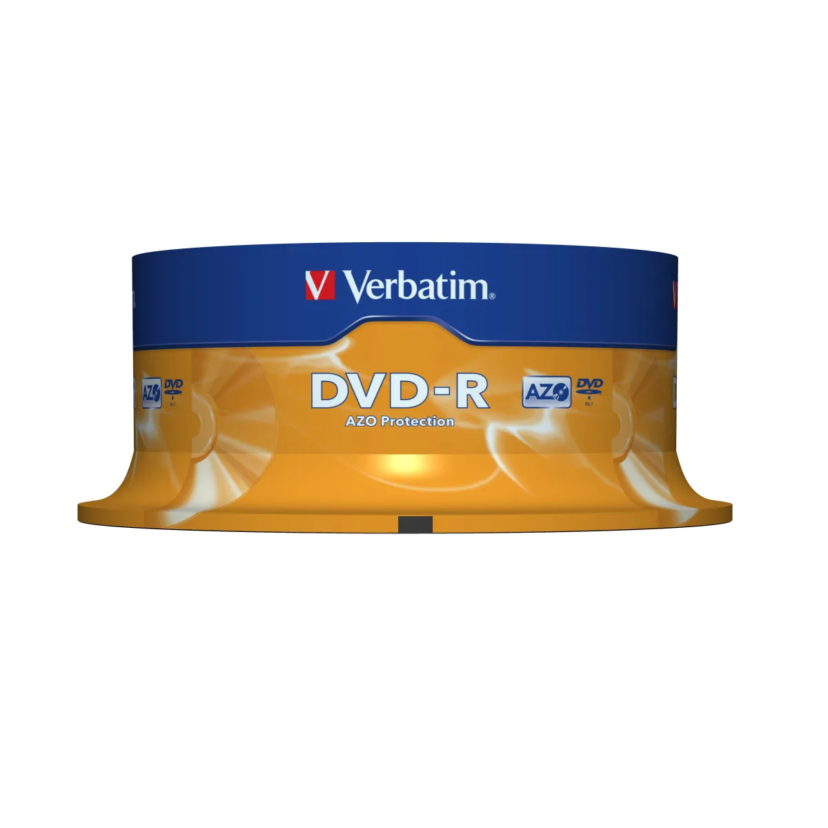 Verbatim Set 25 buc DVD-R, 16x, 4.7GB, 120min, matt silver angle