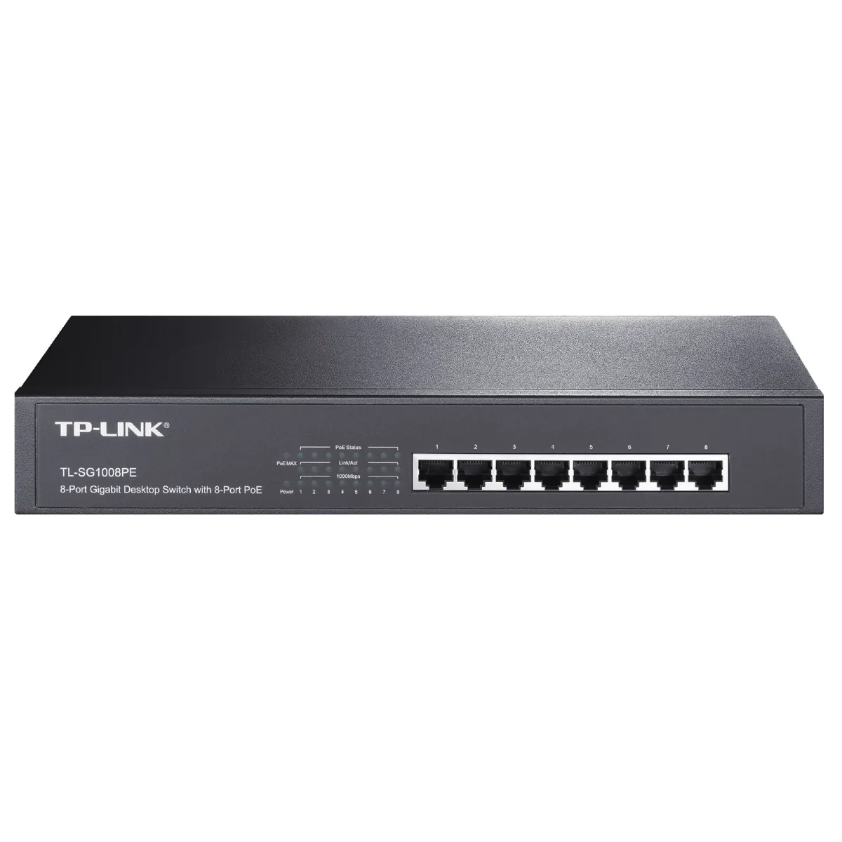 TP-Link TL-SG1008P Switch interfata 8 port-uri RJ45 10/100/1000Mbps, 4 porturi PoE