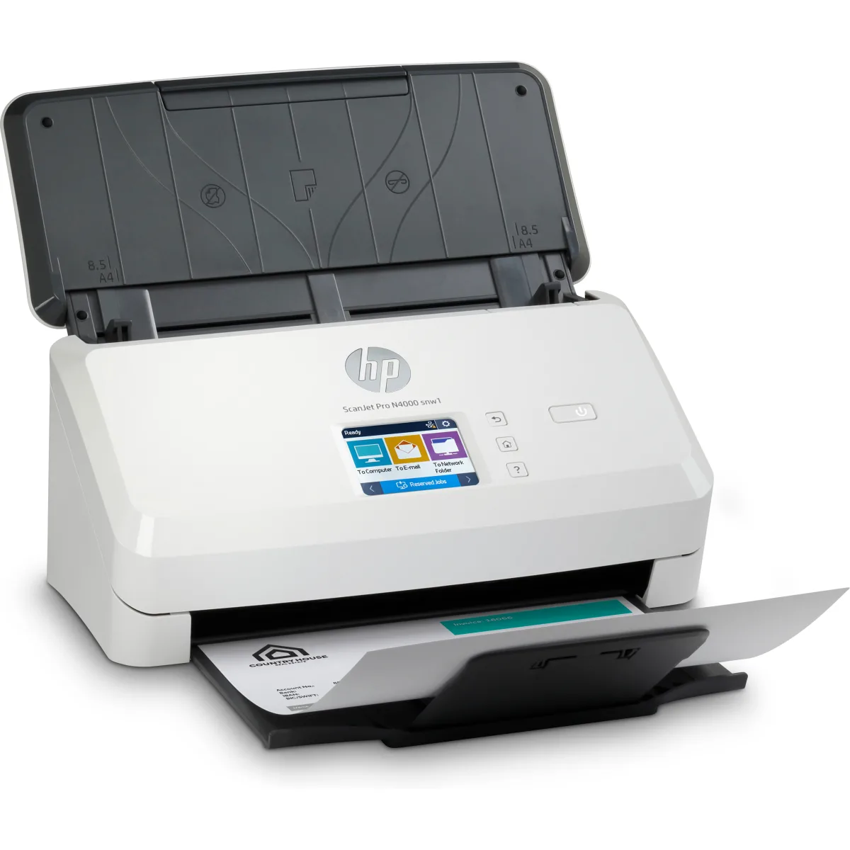 HP ScanJet Pro N4000 snw1 scanner retea Wi-Fi angle