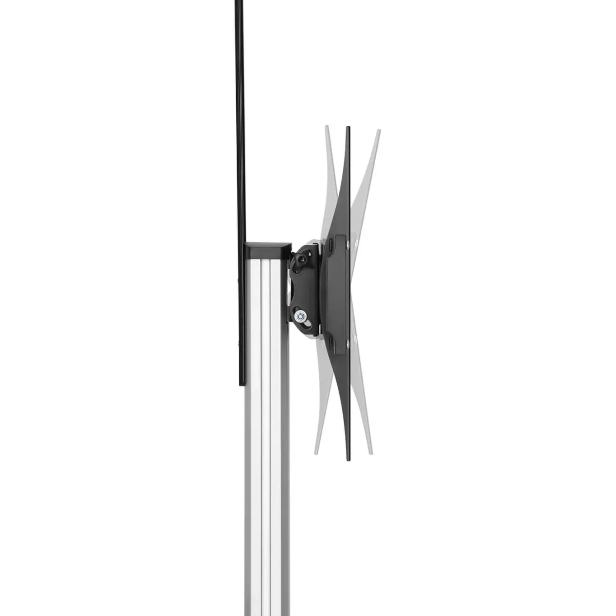 Fellowes Filex TV Stand Silver Stand de podea mobil ajustabil pe inaltime 37-70inch 50Kg 