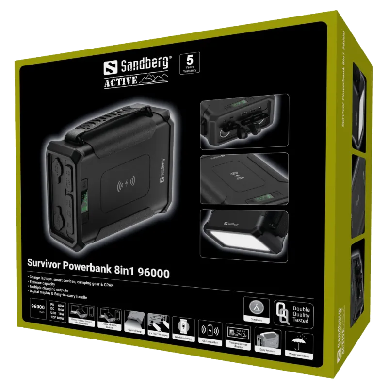 Sandberg Survivor Powerbank 8in1 96000 mAh 