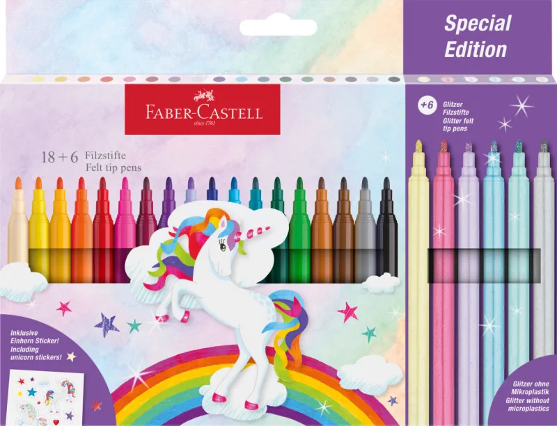 Faber-Castell Carioci 24 culori tema unicorni lifestyle