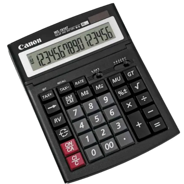Canon Calculator birou 16 digiti display rabatabil taste mari dual power 