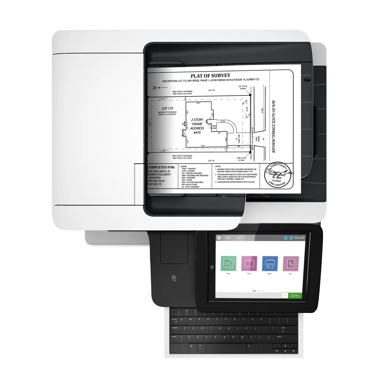 HP LaserJet Enterprise M528z multifunctional mono Flow (1PV67A) angle