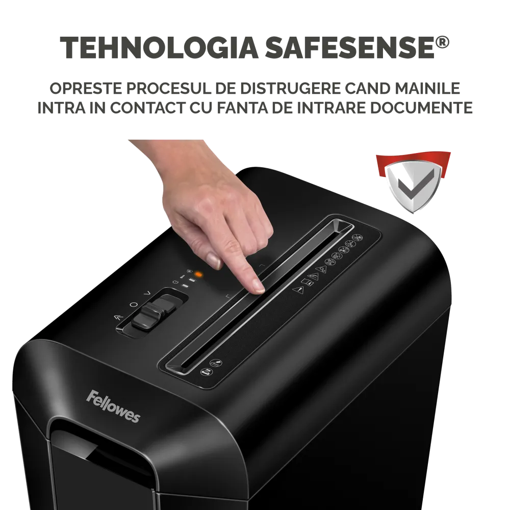 Fellowes Distrugator documente LX65, 10 coli, particule 4x40 mm, P-4, cos 22L 