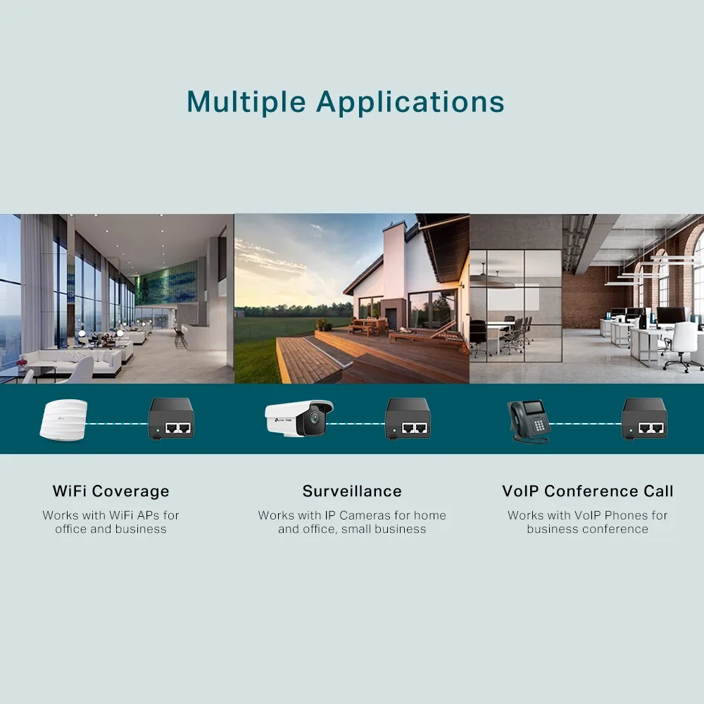 TP-Link Injector PoE+, Gigabit in/out, IEEE 802.3af/at, 30W, max. 100m 