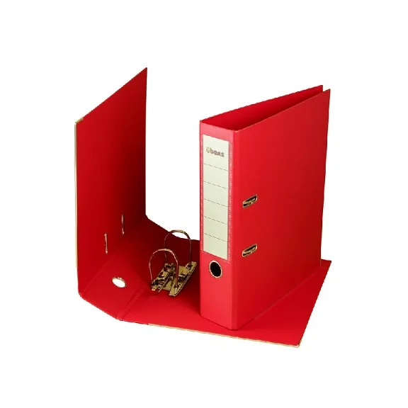 Ubers Biblioraft dublu plastifiat 8cm rosu, margini metalice
