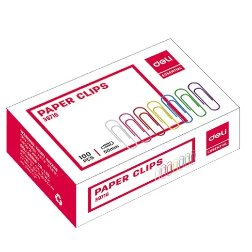 Deli Agrafe birou 33mm colorate 100/cutie