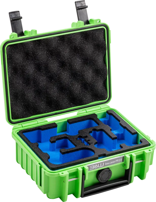 B&W Geanta de transport si carcasa de protectie pentru DJI Osmo Pocket 3 Verde neon