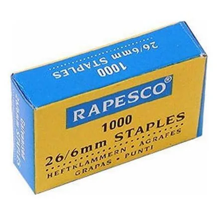 Rapesco Capse 26/6 zincate 1000/cutie 30 coli