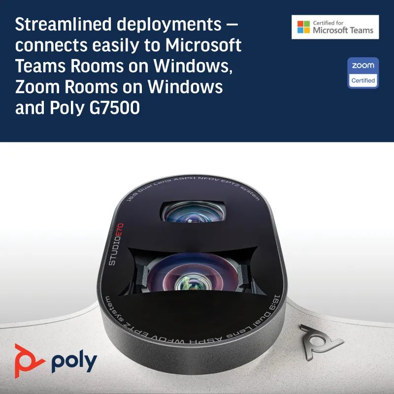 HP Poly Studio E70 Smart Camera for large meeting room lifestyle