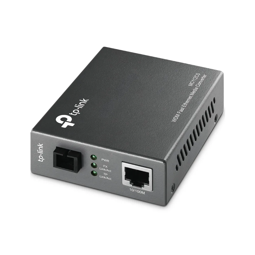 TP-Link MC112CS - Convertor RJ45 10/100M la fibra SC single-mode